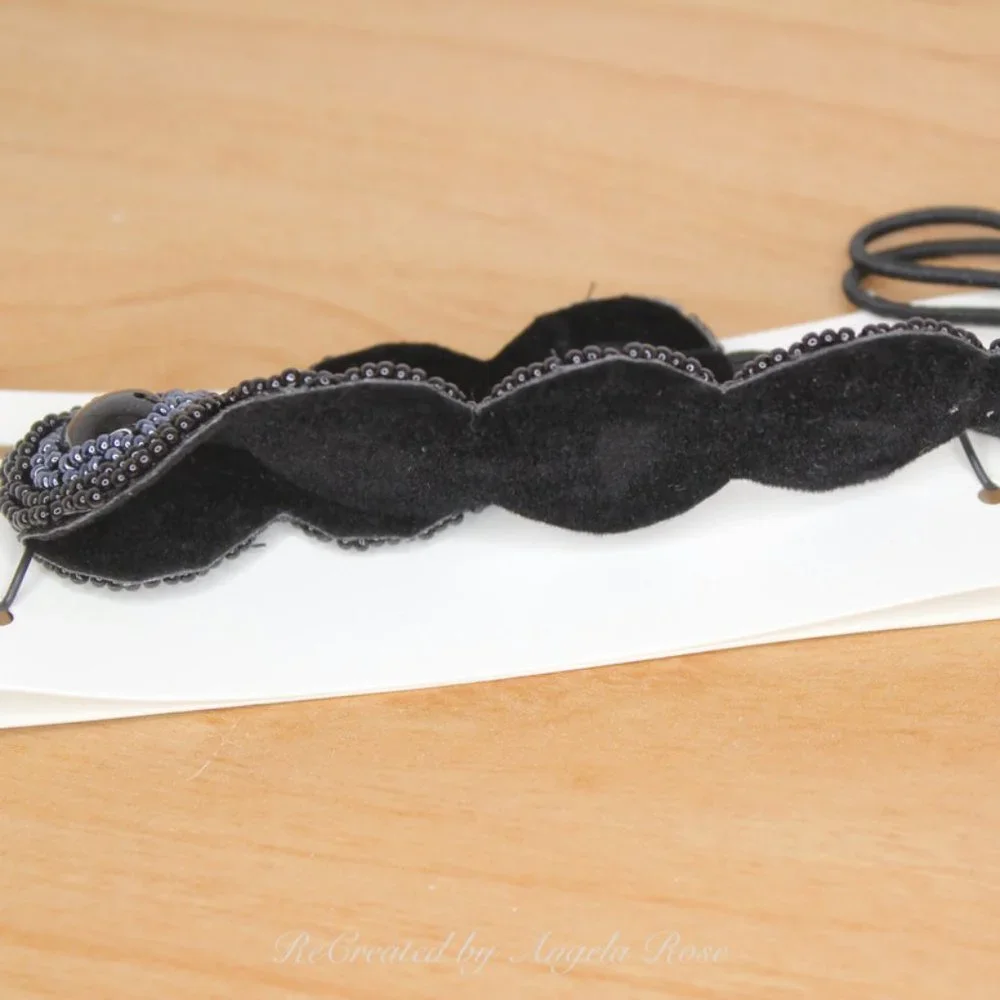 Black Beaded Headband